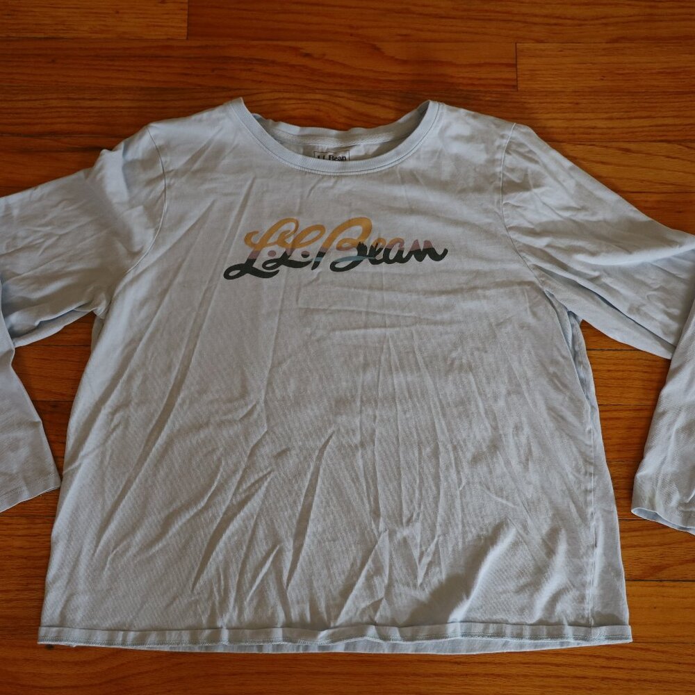L.L. Bean Logo Long Sleeve Womens Size LP